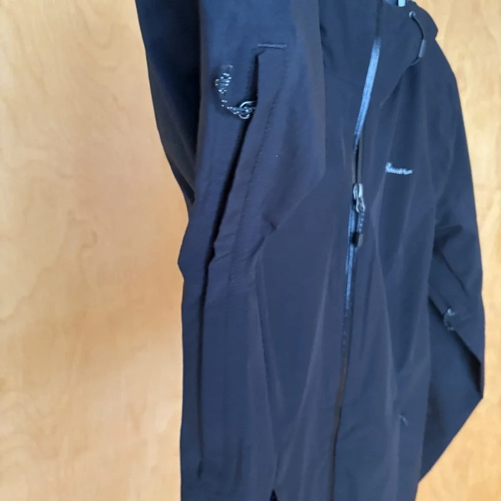 Eddie Bauer WeatherEdge Plus Soft Shell Rain Jacket Womens Small Black Full Zip - Picture 2 of 11